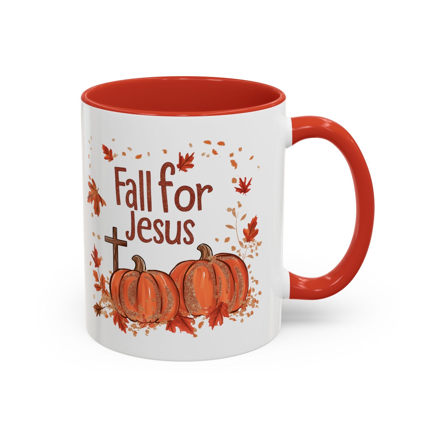 Fall for Jesus Ceramic Mug - Faith-Inspired Autumn Pumpkin Design - Perfect for Fall and Spiritual Reflection