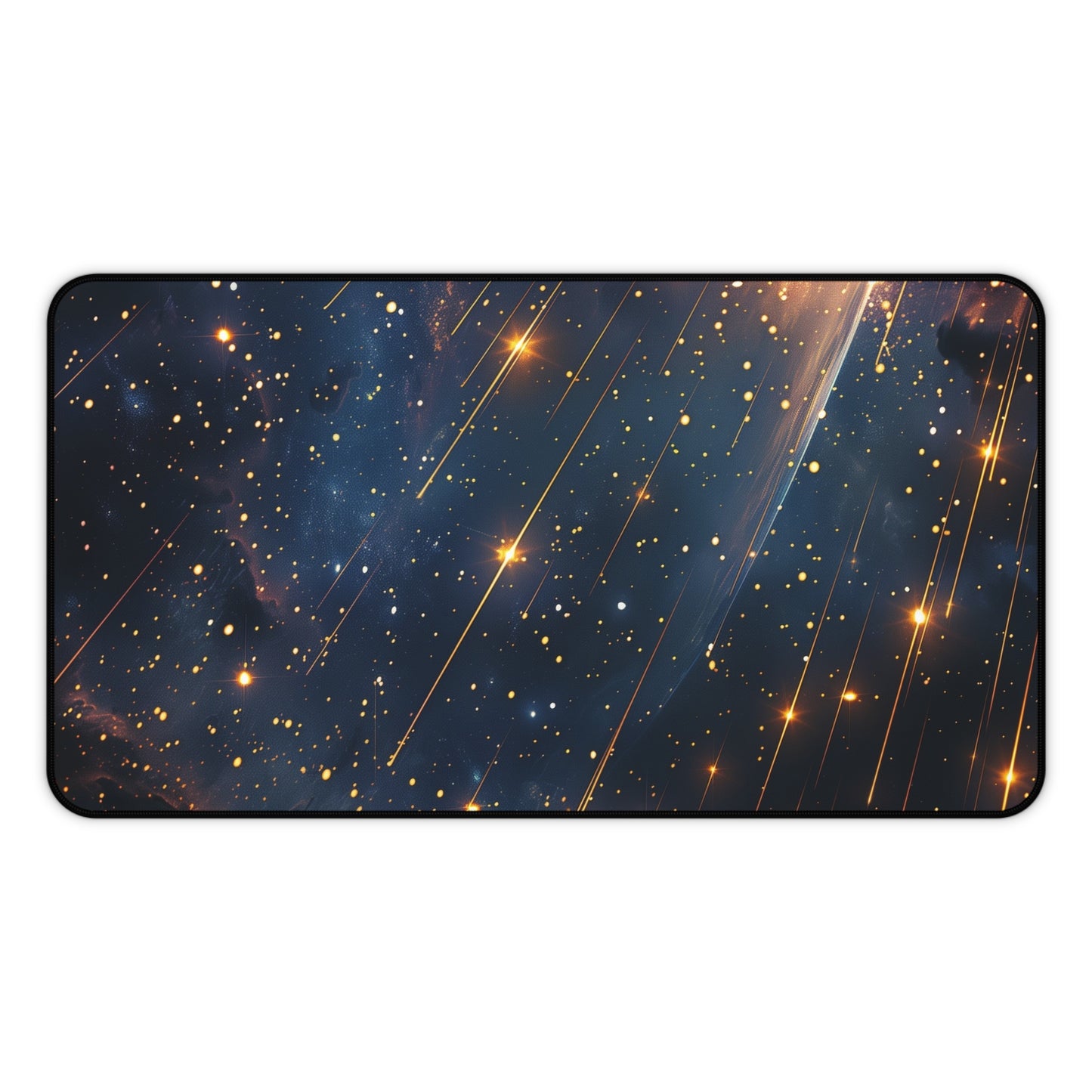 Starry Sky Computer Desk Mat | Shooting Stars Mouse Pad | Anti-Slip Neoprene Desk Mat for Home Office | 3 Sizes Available