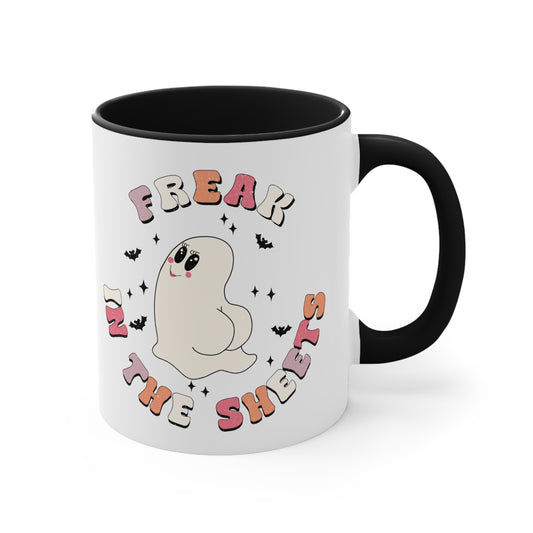 Booty Ghost Halloween Mug - Black Ceramic Coffee Cup with Fun Ghost Design - Spooky and Playful Gift