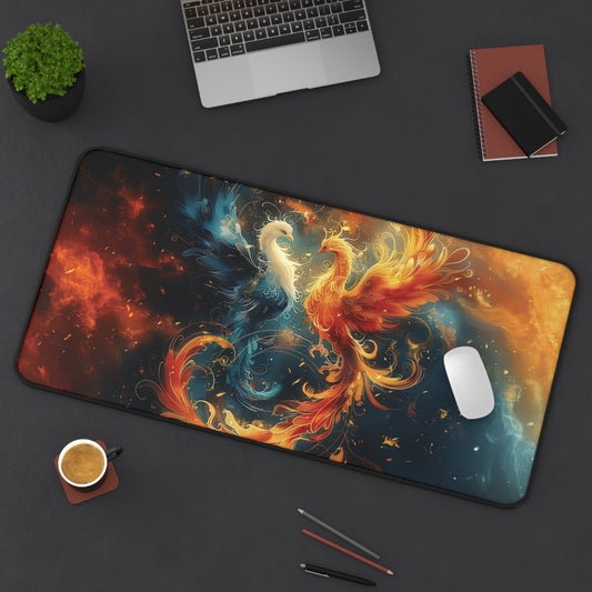 Phoenix Fire and Ice Mousepad, Gaming Mousepad, Large Mousepad, Keyboard Mouse Mat, Desk Pad for Work Game Home XL 3 Sizes