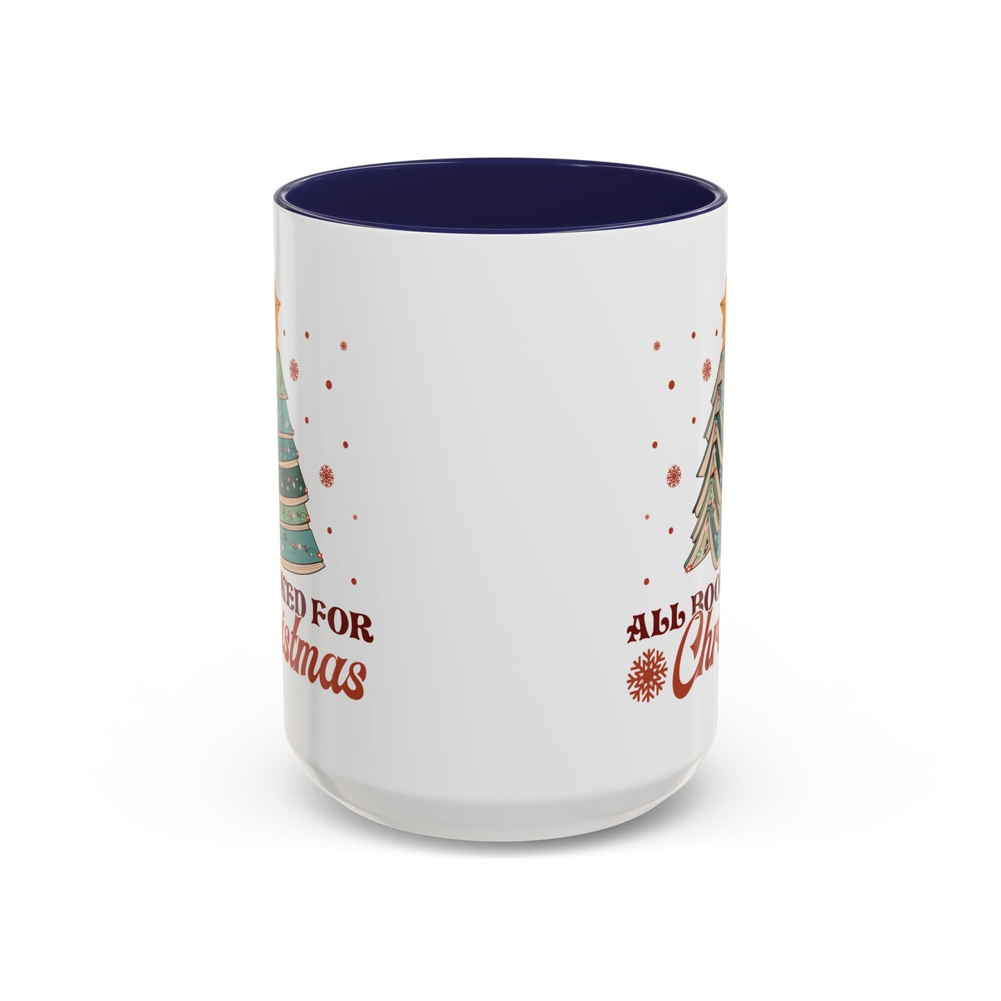 All Booked for Christmas Mug - Festive Book Lovers Christmas Tree Design - Perfect for Readers