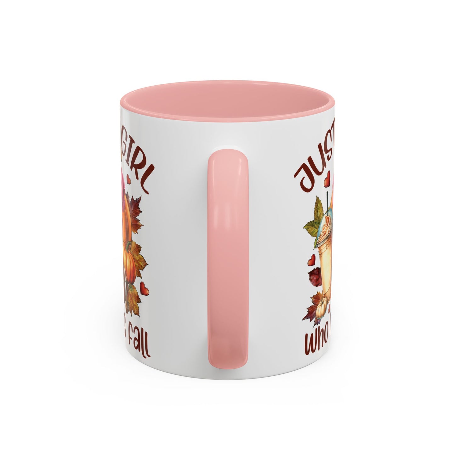 Just a Girl Who Loves Fall Mug | 11oz and 15oz Ceramic Coffee Cup | Autumn, Pumpkin, and Football Design