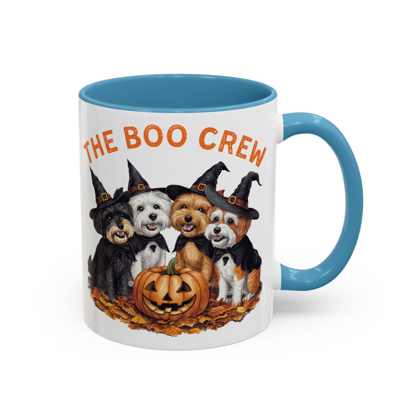 The Boo Crew Halloween Dog Mug | Adorable Dog Pack with Witch Hats | Spooky Fall Coffee Mug | Halloween Gift for Dog Lovers