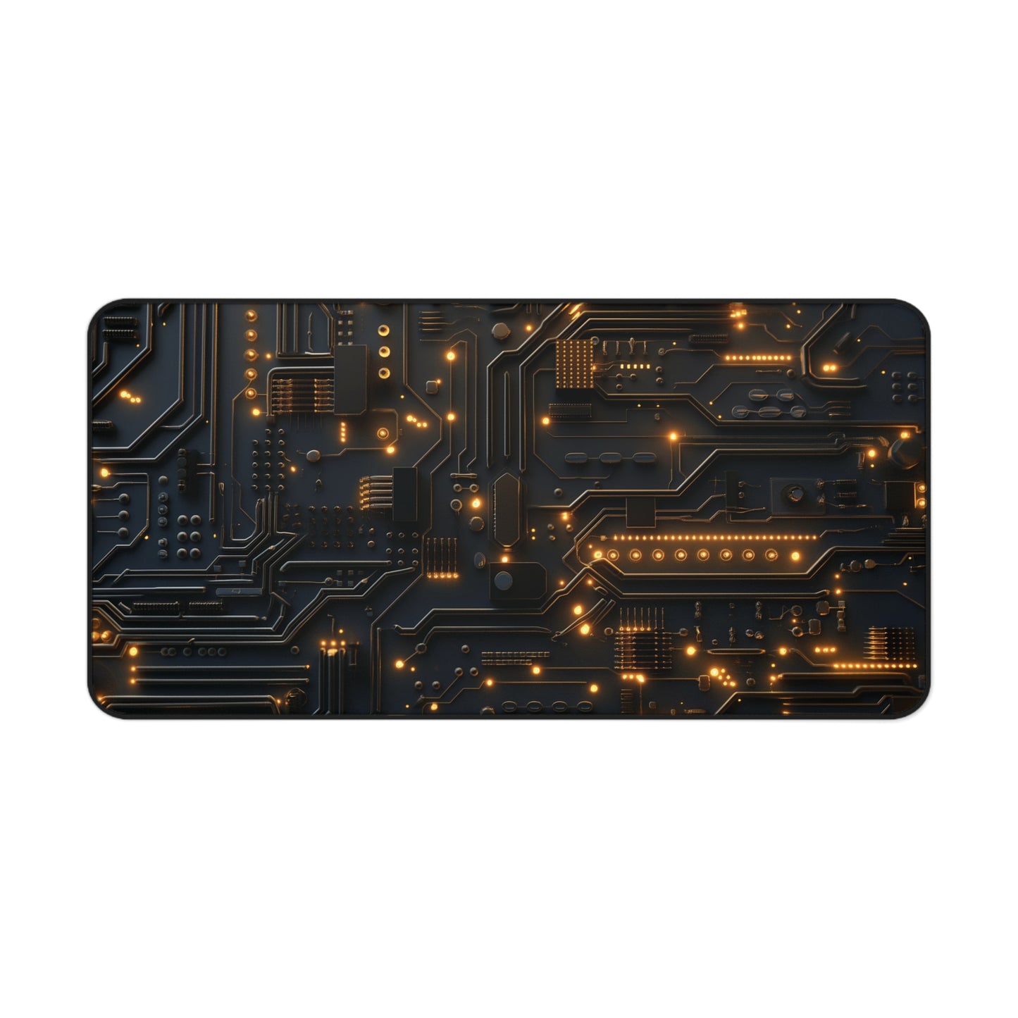 Tech Circuit Board Desk Mat | Neoprene | Anti-Slip | 3 Sizes | Office Decor