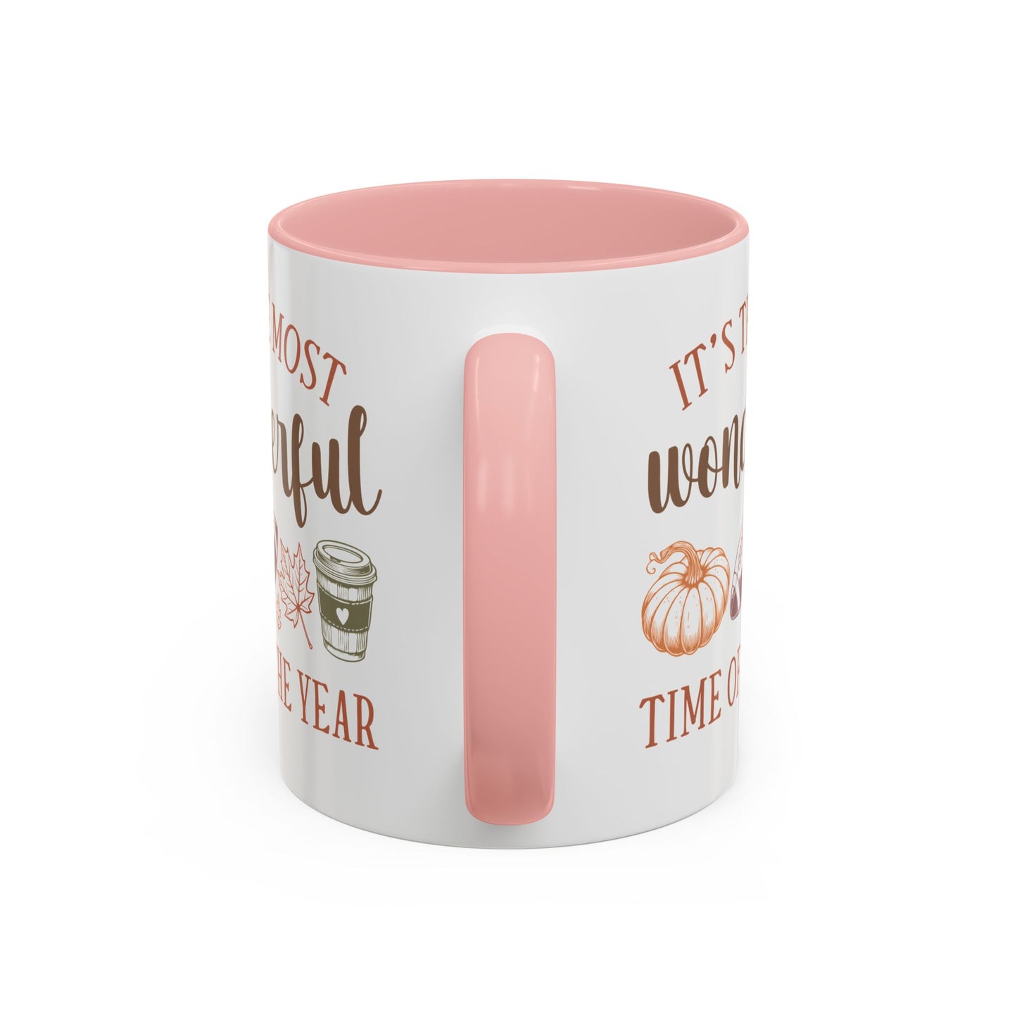 Most Wonderful Time of the Year Fall Mug | 11oz and 15oz Ceramic Coffee Cup | Autumn, Football & Pumpkin Design