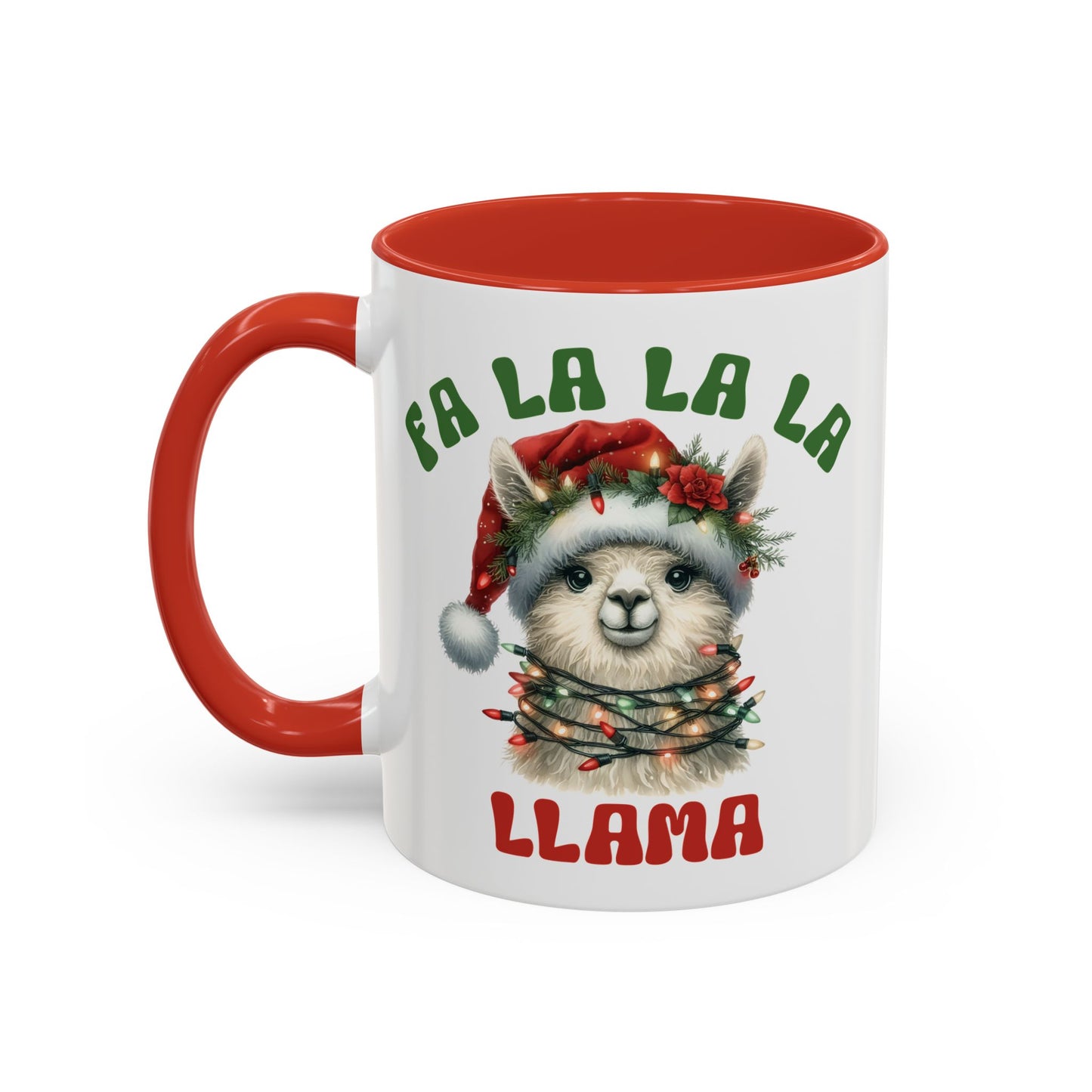 Fa La La La Llama Mug - Adorable Christmas Llama Design - Perfect for Holiday Fun