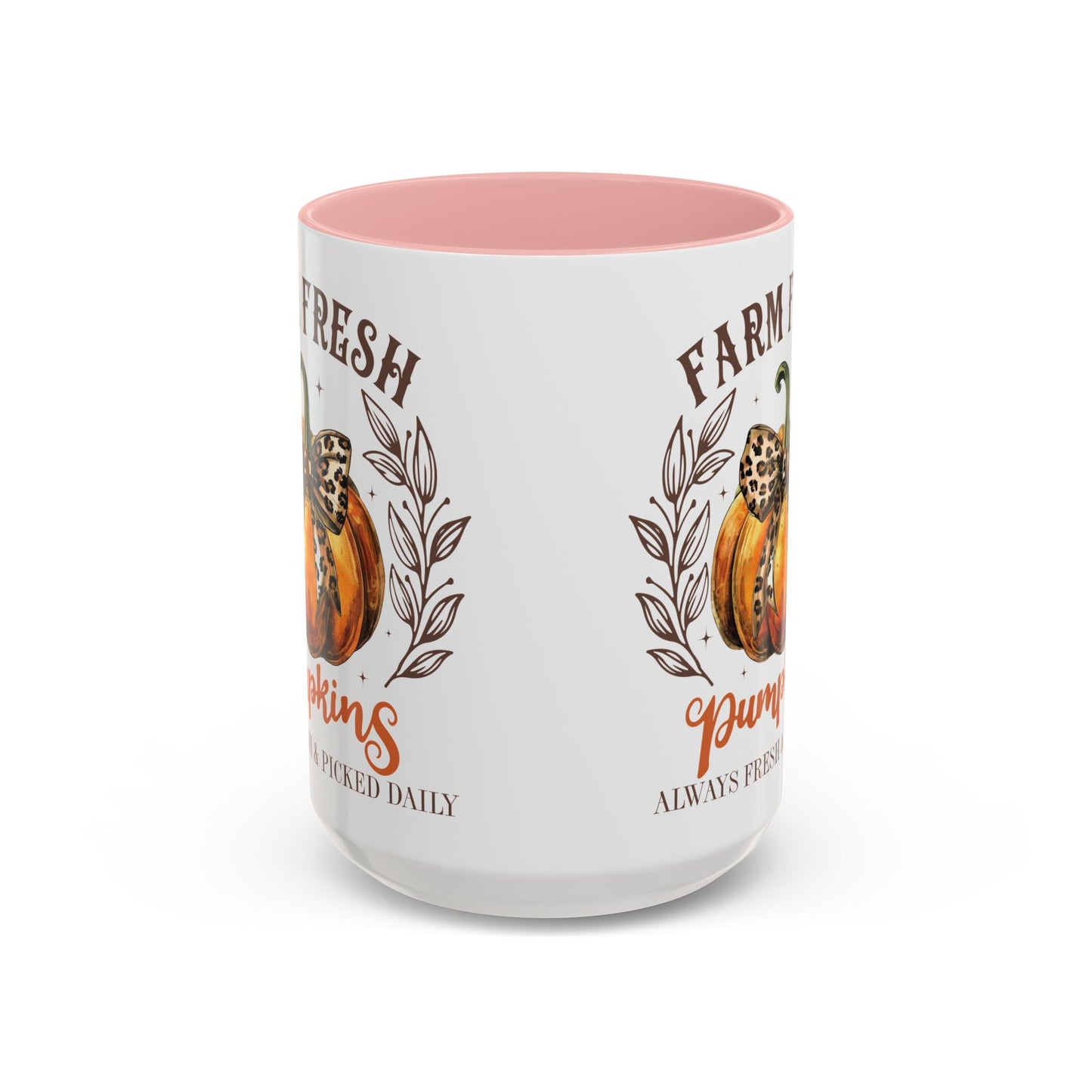 Farm Fresh Pumpkins Fall Mug | 11oz and 15oz Ceramic Coffee Cup | Rustic Autumn Pumpkin Design