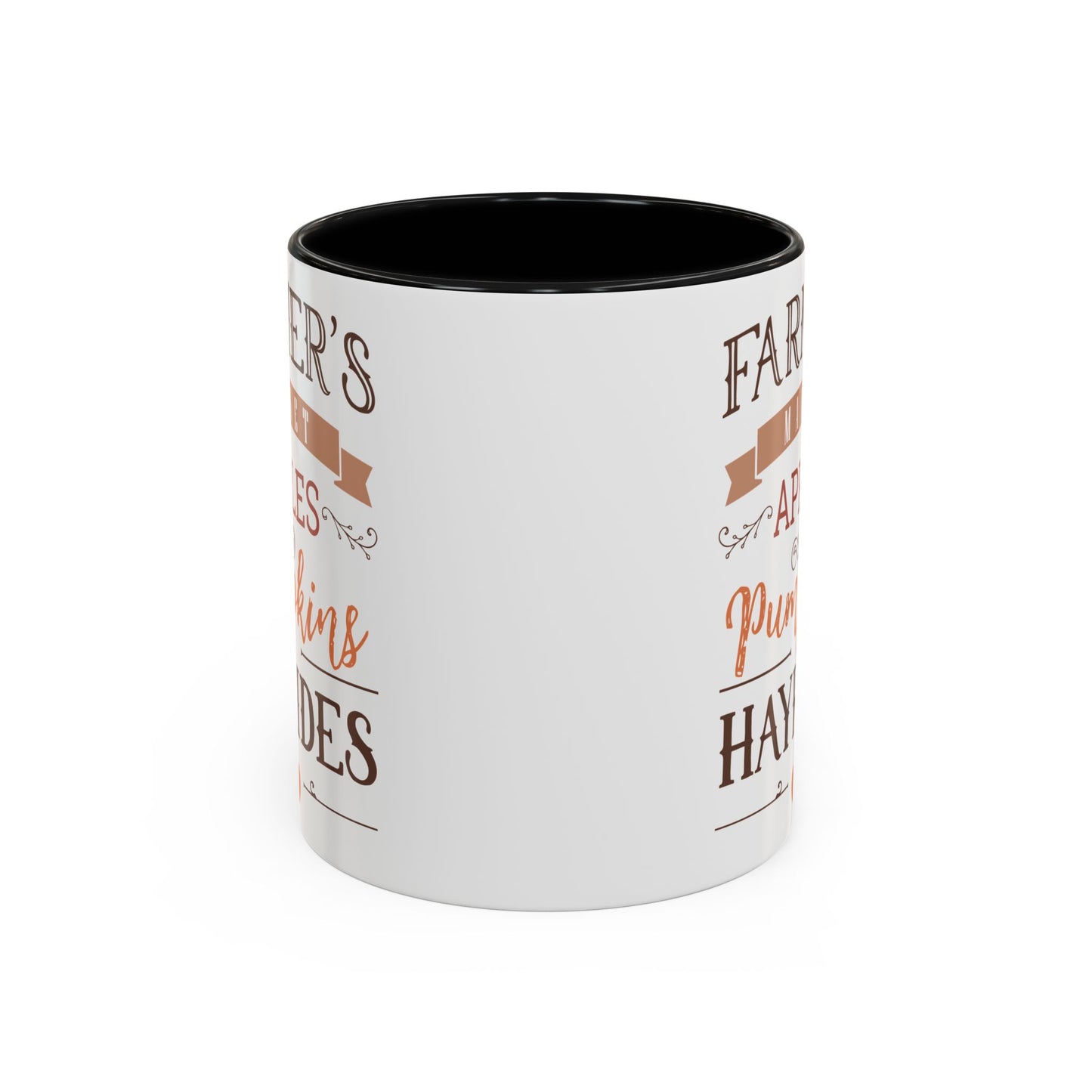 Farmers Market Fall Mug | 11oz and 15oz Ceramic Coffee Cup | Apples, Pumpkins, & Hayrides Autumn Design