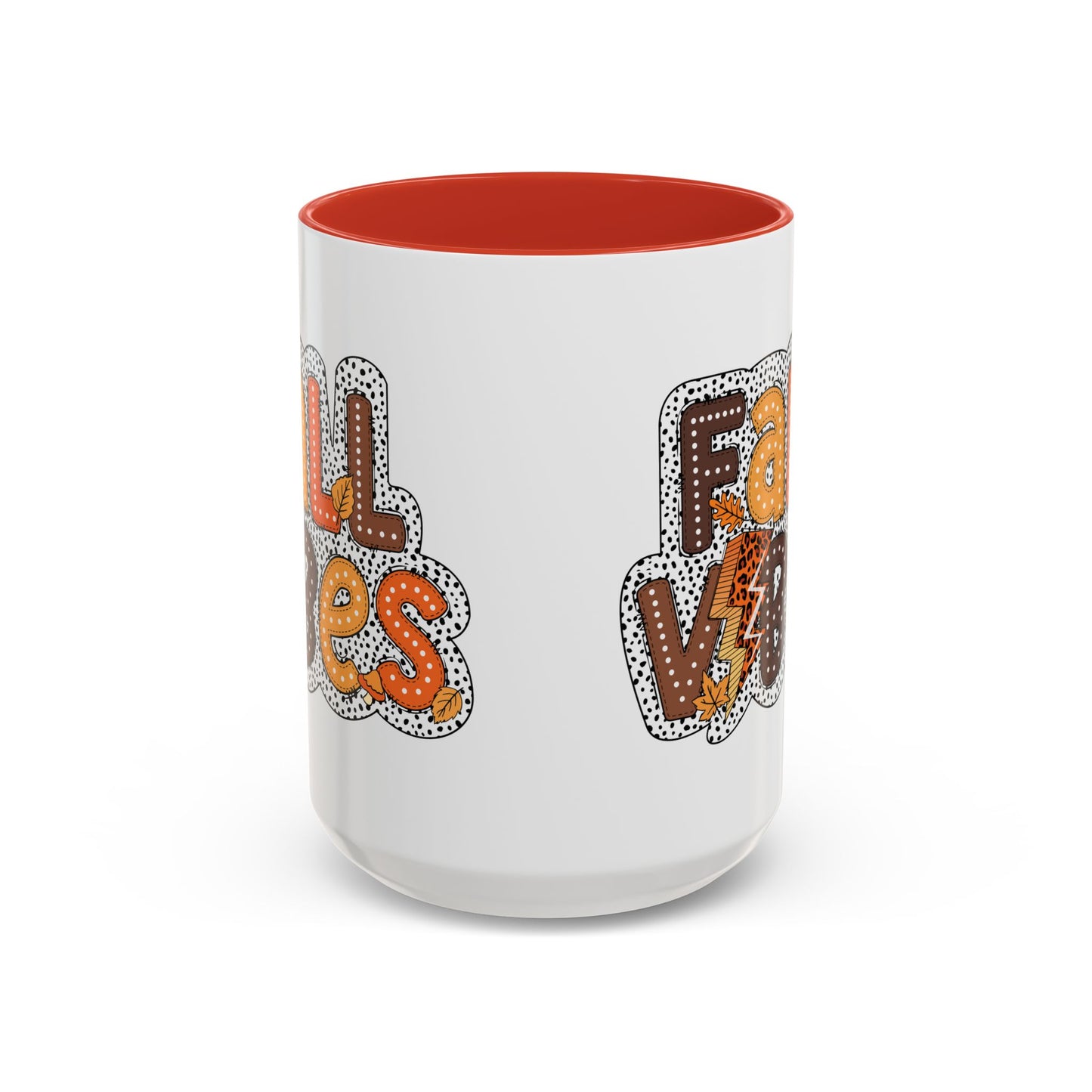 Fall Vibes Autumn Mug | 11oz and 15oz Ceramic Coffee Cup | Cozy and Colorful Fall Design