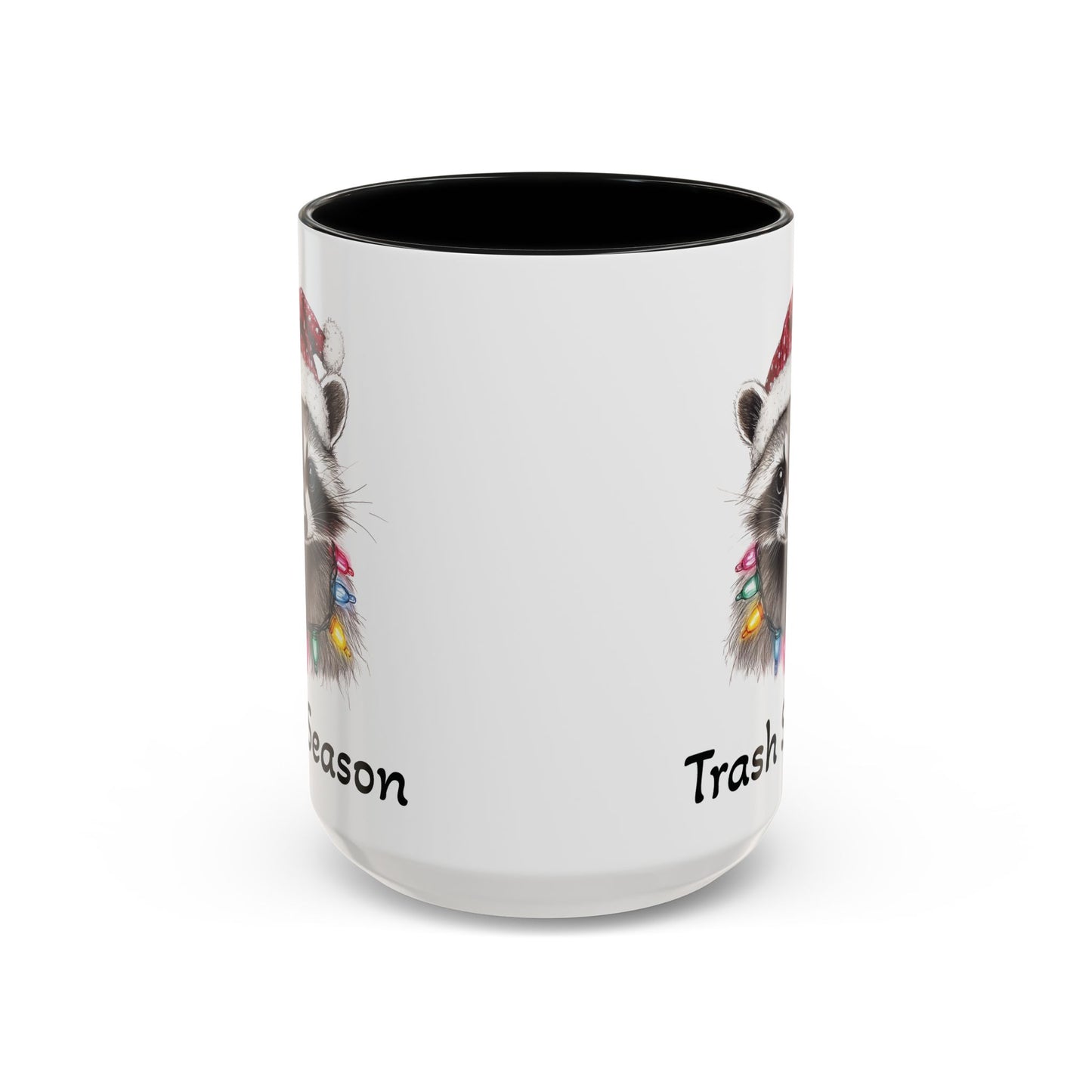 Trash Season Cute Racoon Ceramic Mug - Funny Christmas Raccoon Design - Perfect for Holiday Humor