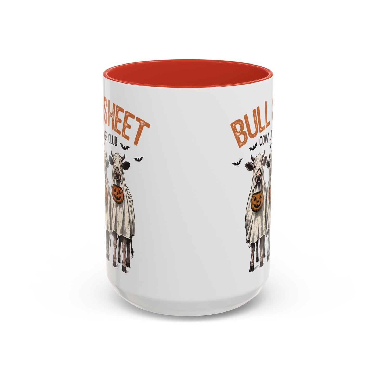 Bull Sheet Cow Lover Club Mug | Halloween Cow Design | Funny Ghost Cows Coffee Cup