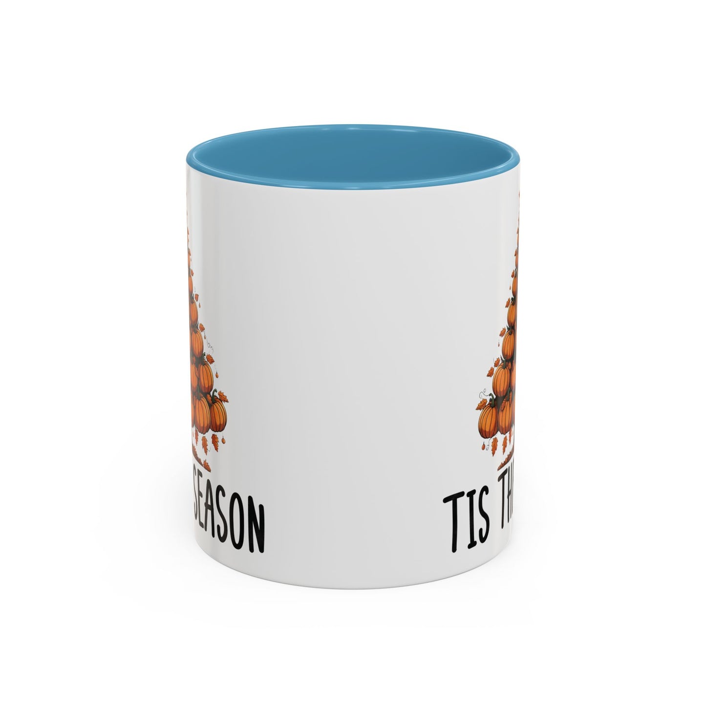 Tis the Season Pumpkin Tree Mug | 11oz and 15oz Ceramic Coffee Cup | Festive Fall & Holiday Design