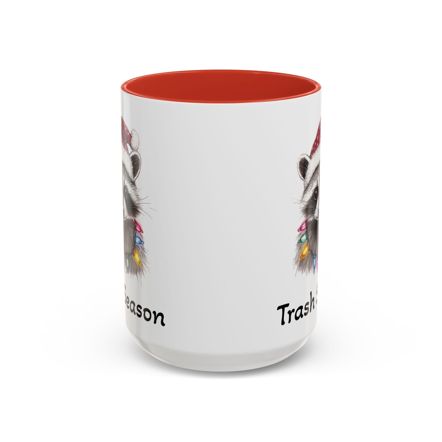 Trash Season Cute Racoon Ceramic Mug - Funny Christmas Raccoon Design - Perfect for Holiday Humor