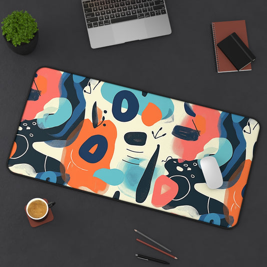 Abstract Artistic Desk Mat | Neoprene Mouse Pad | Anti-Slip Office Desk Mat | 3 Sizes Available