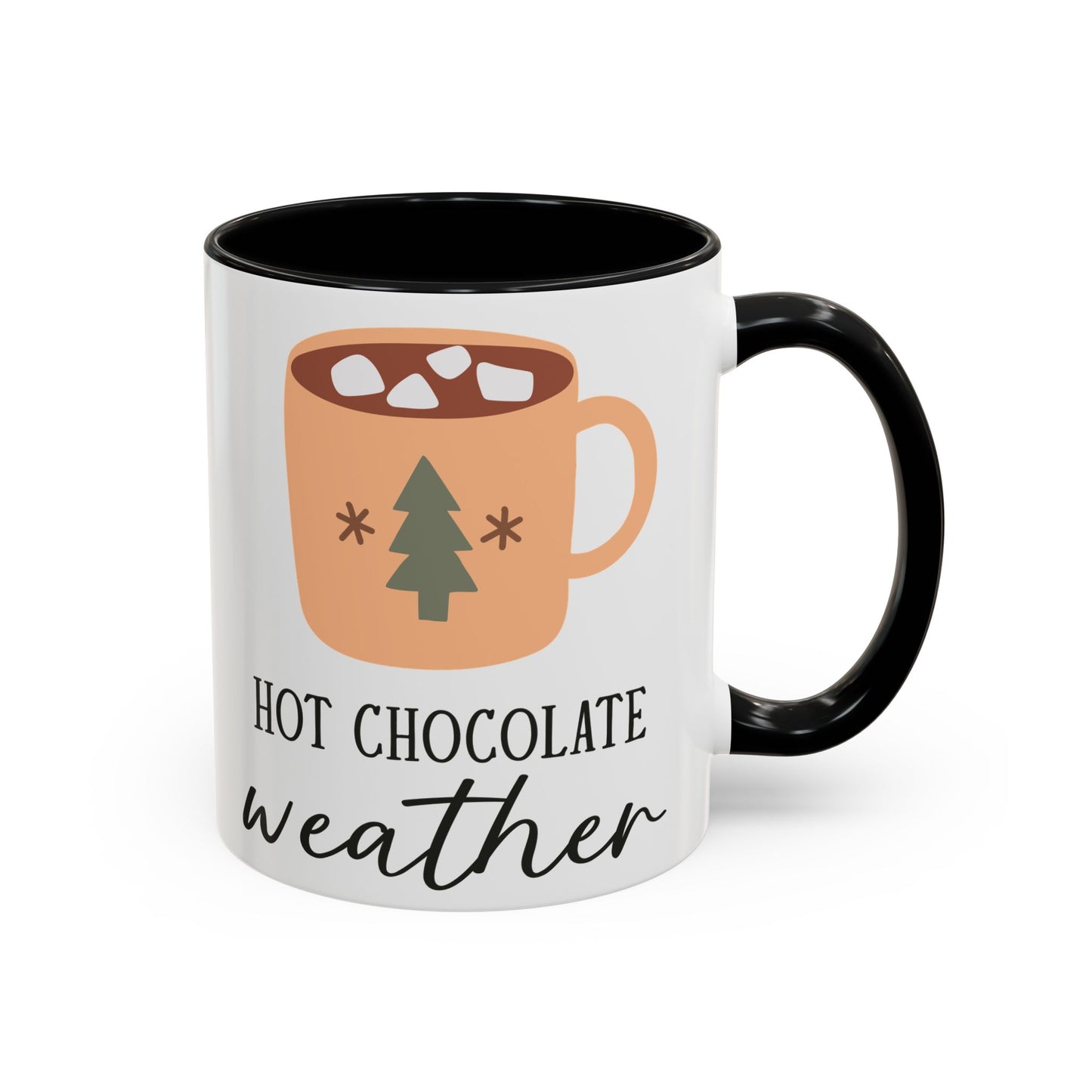 Hot Chocolate Weather Mug | Cozy Winter Drinkware | Minimalist Holiday Mug | Christmas Coffee Mug