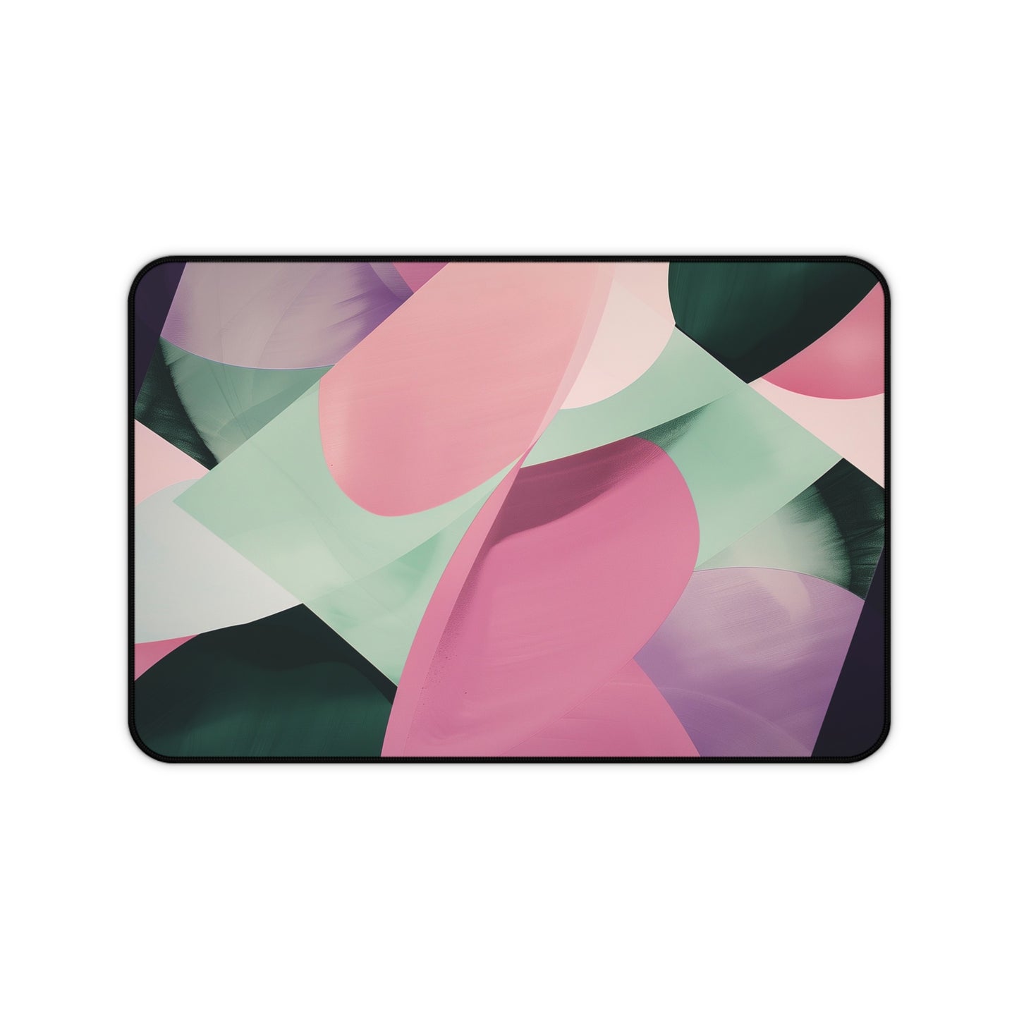 Modern Abstract Art Computer Desk Mat | Pastel Geometric Mouse Pad | Anti-Slip Neoprene Desk Mat for Home Office | 3 Sizes Available