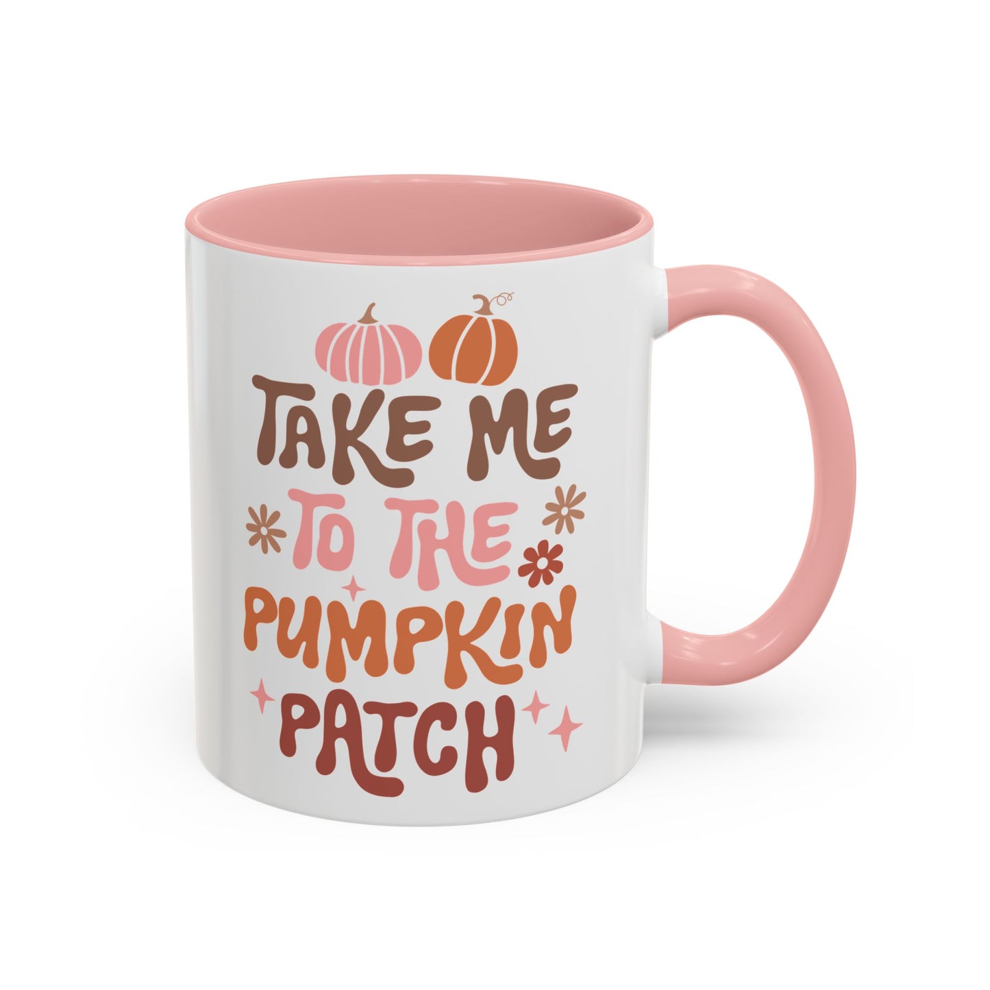 Take Me to the Pumpkin Patch Fall Mug | 11oz and 15oz Ceramic Coffee Cup | Retro Autumn Design