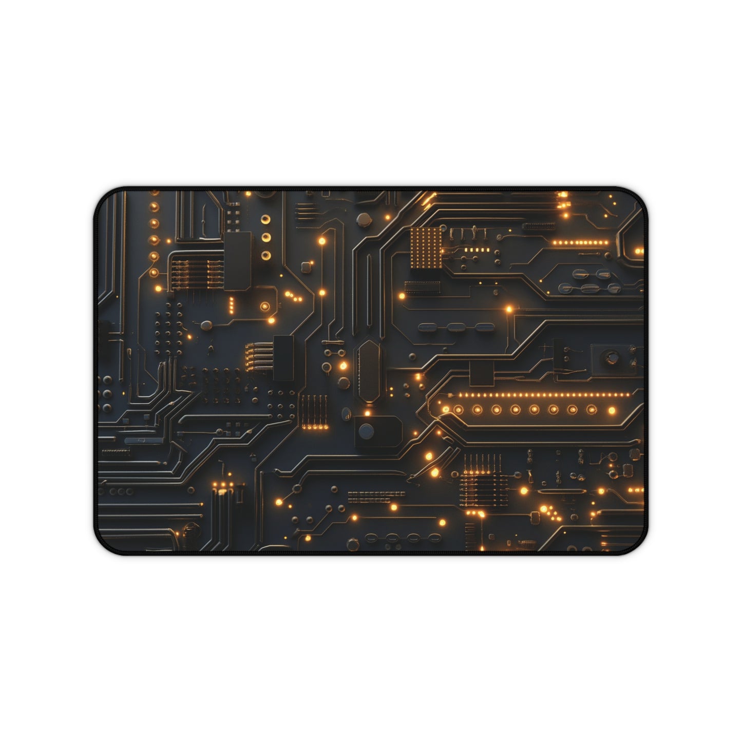 Tech Circuit Board Desk Mat | Neoprene | Anti-Slip | 3 Sizes | Office Decor