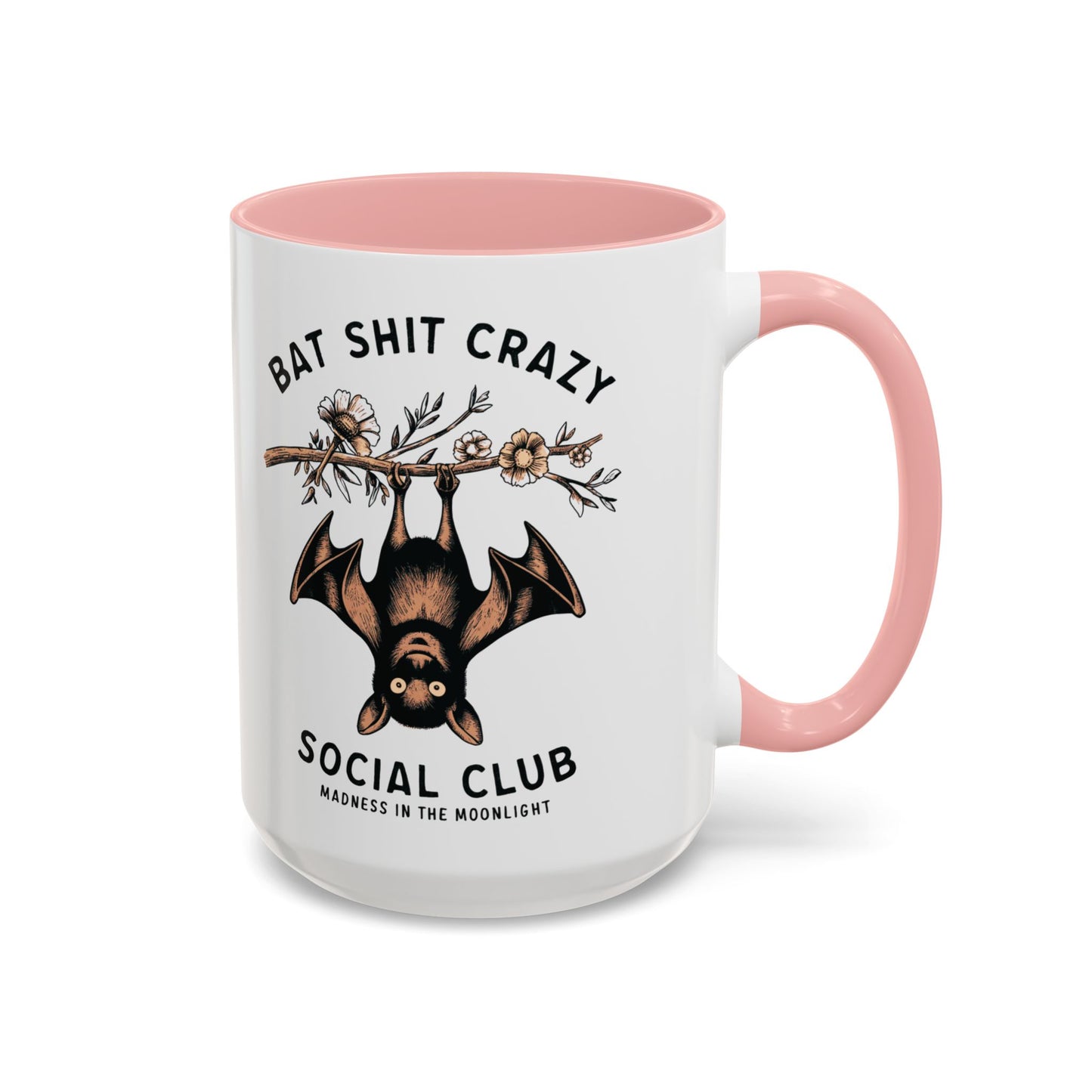 Bat Crazy Social Club Mug | Quirky Bat Design | Halloween Coffee Mug | Funny Halloween Drinkware