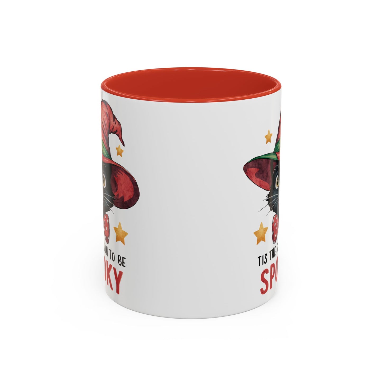 Tis the Season to Be Spooky Black Cat Mug | Halloween Cat in Witch Hat Design | Perfect Halloween Coffee Mug for Cat Lovers