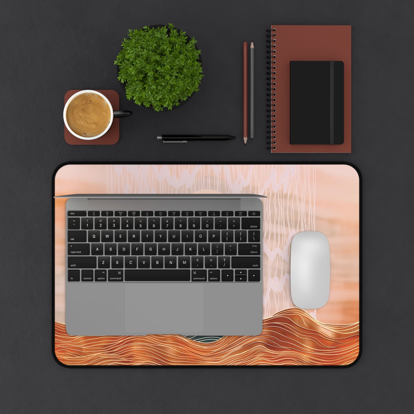 Abstract Sunrise Desk Mat | Gaming Mouse Pad | Neoprene | Anti-Slip | 3 Sizes Available