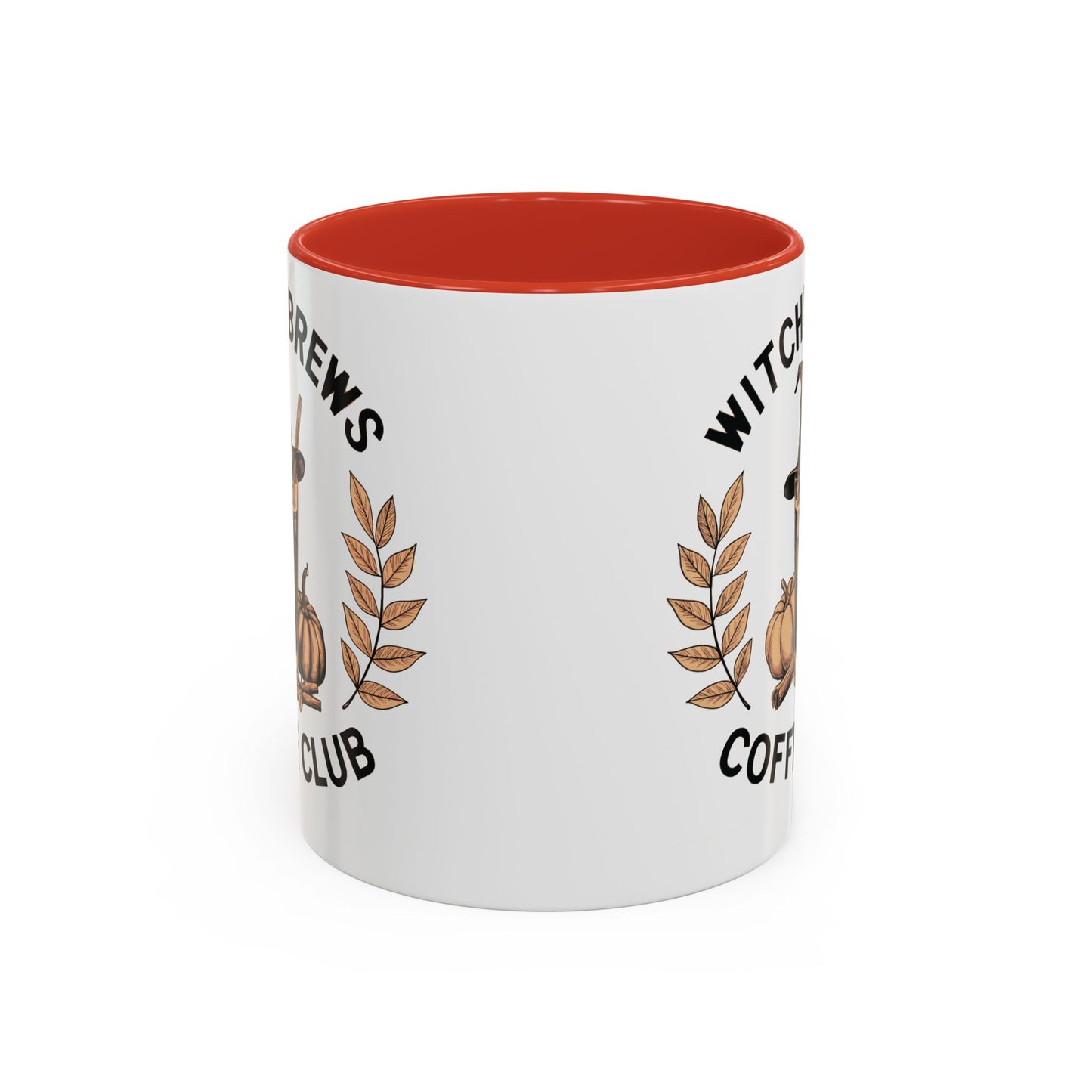 Witchy Brews Coffee Club Mug | Halloween Coffee Mug | Witch Hat and Pumpkin Design | Spooky Fall Drinkware