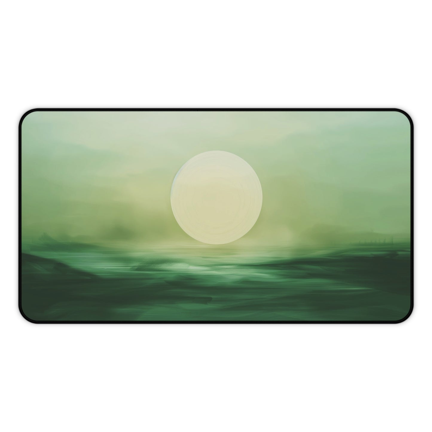 Green Horizon Desk Mat | Minimalist Abstract Anti-Slip | 3 Sizes | Office Decor