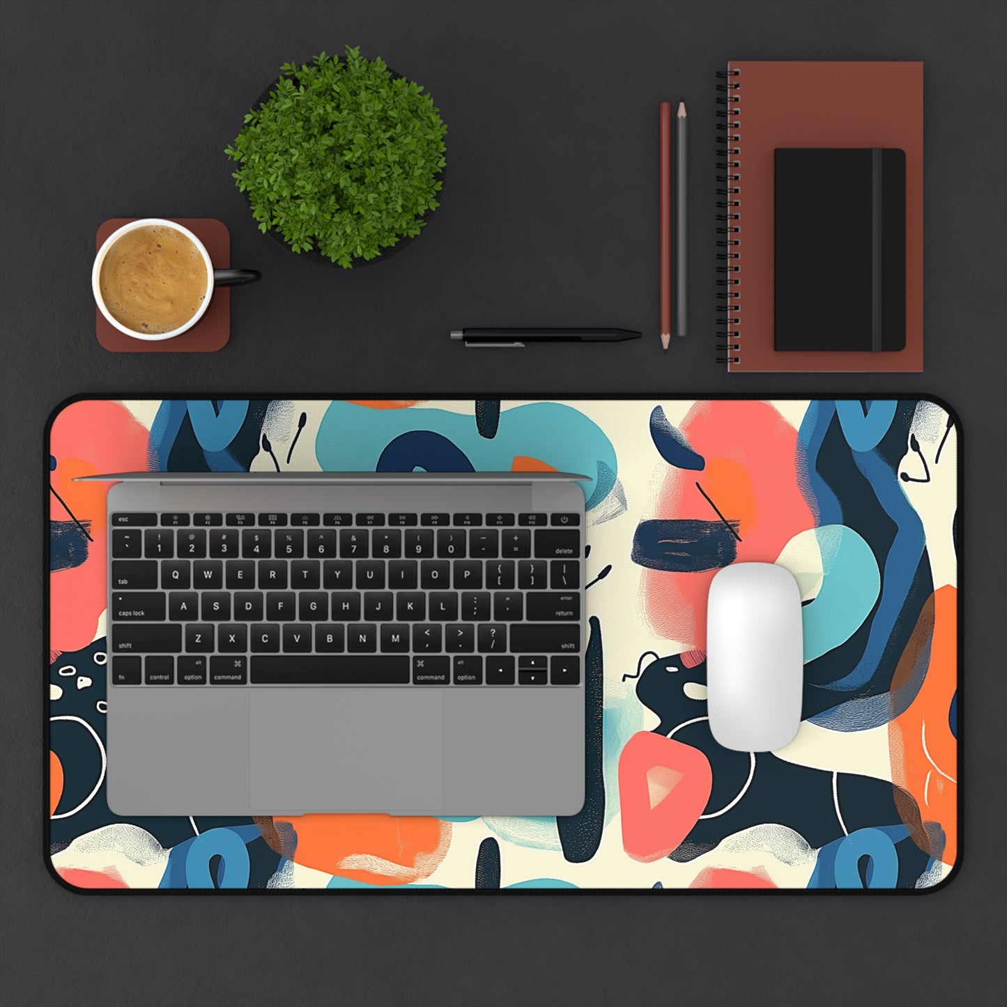 Abstract Artistic Desk Mat | Neoprene Mouse Pad | Anti-Slip Office Desk Mat | 3 Sizes Available