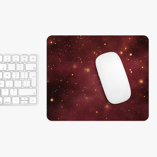 Stellar Night Sky Design Personalized Mouse Pad - Custom Round or Rectangle Neoprene Mousepad with Non-Slip Rubber Bottom