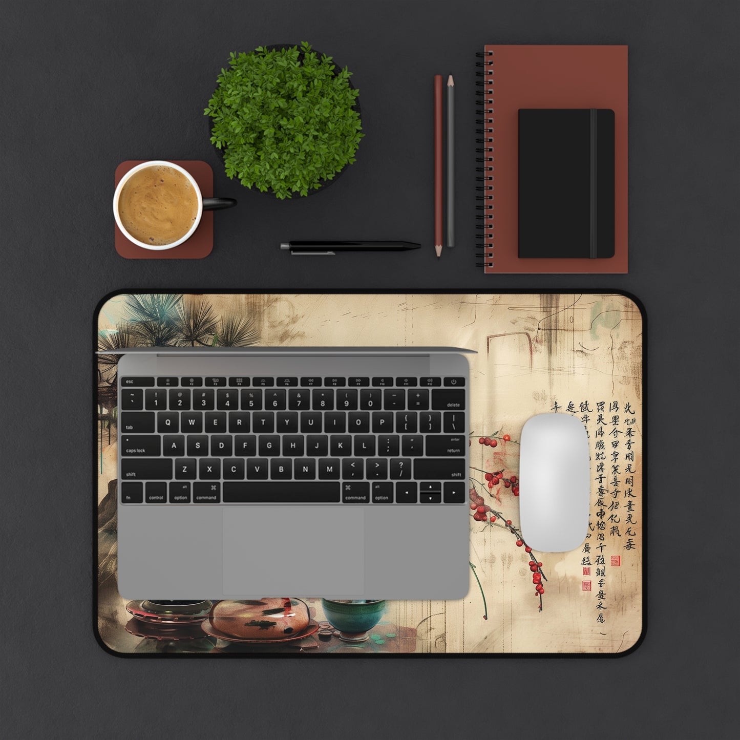 Oriental Art Mousepad, Gaming Mousepad, Large Mousepad, Keyboard Mouse Mat, Desk Pad for Work Game Home XL 3 Sizes