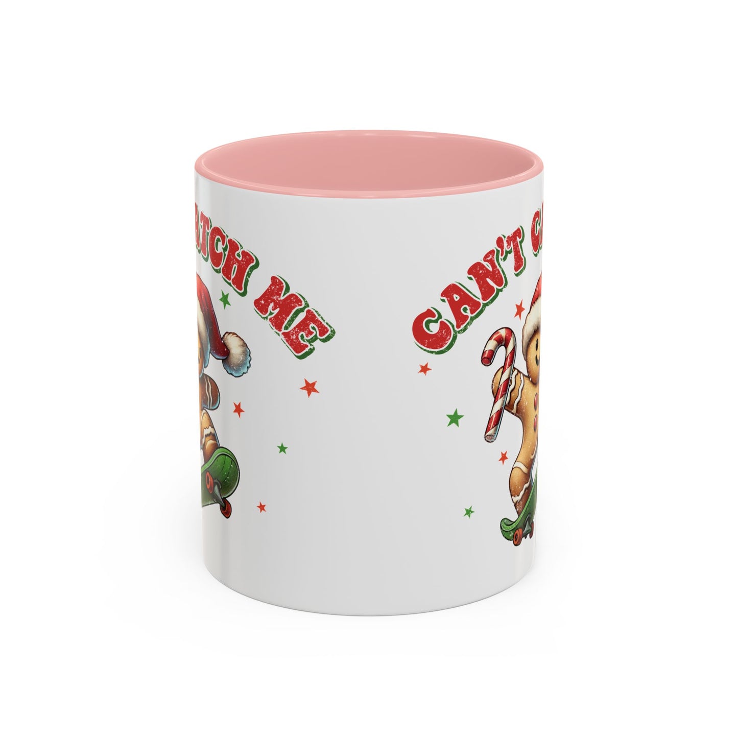 Can't Catch Me Gingerbread Mug - Fun Holiday Skateboarding Gingerbread Design - Perfect for Christmas Cheer