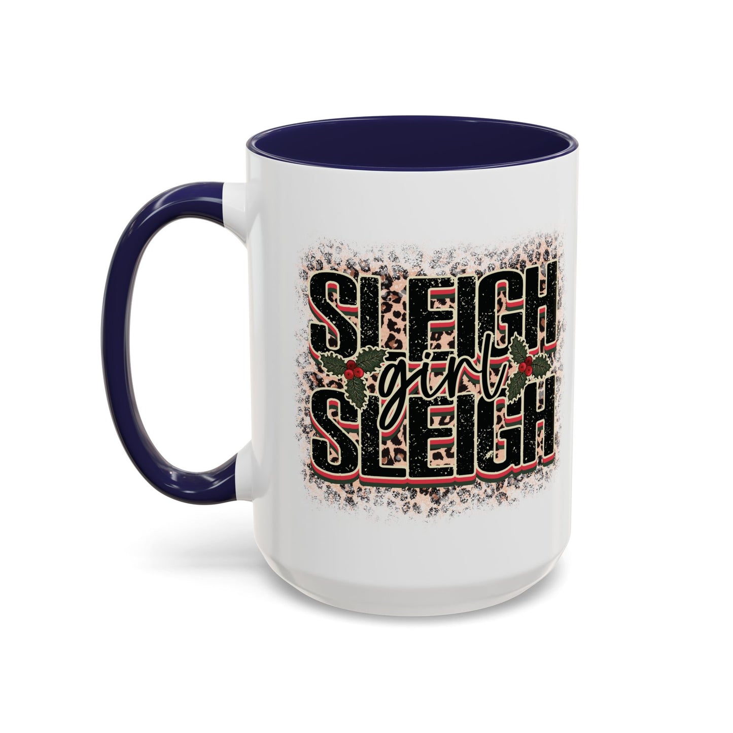 Sleigh Girl Sleigh Mug - Festive Leopard Print Christmas Design - Perfect for Fashionable Holiday Cheer