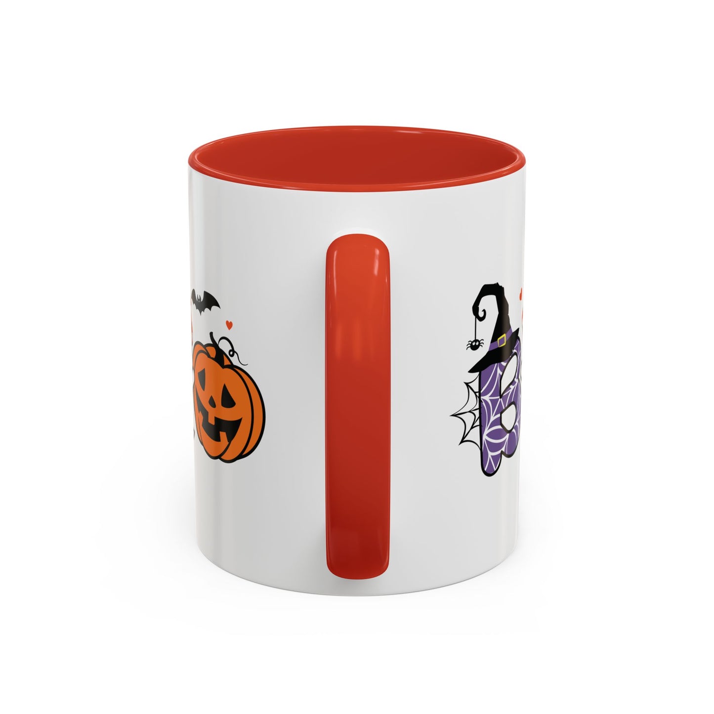 Cute Boo Halloween Mug | 11oz and 15oz Ceramic Coffee Cup | Adorable Ghost, Pumpkin and Witch Hat Design