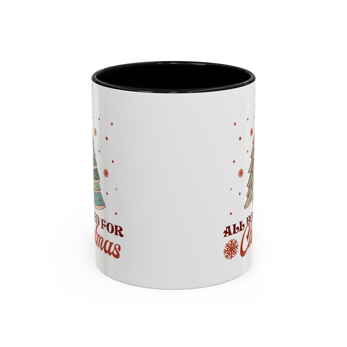 All Booked for Christmas Mug - Festive Book Lovers Christmas Tree Design - Perfect for Readers