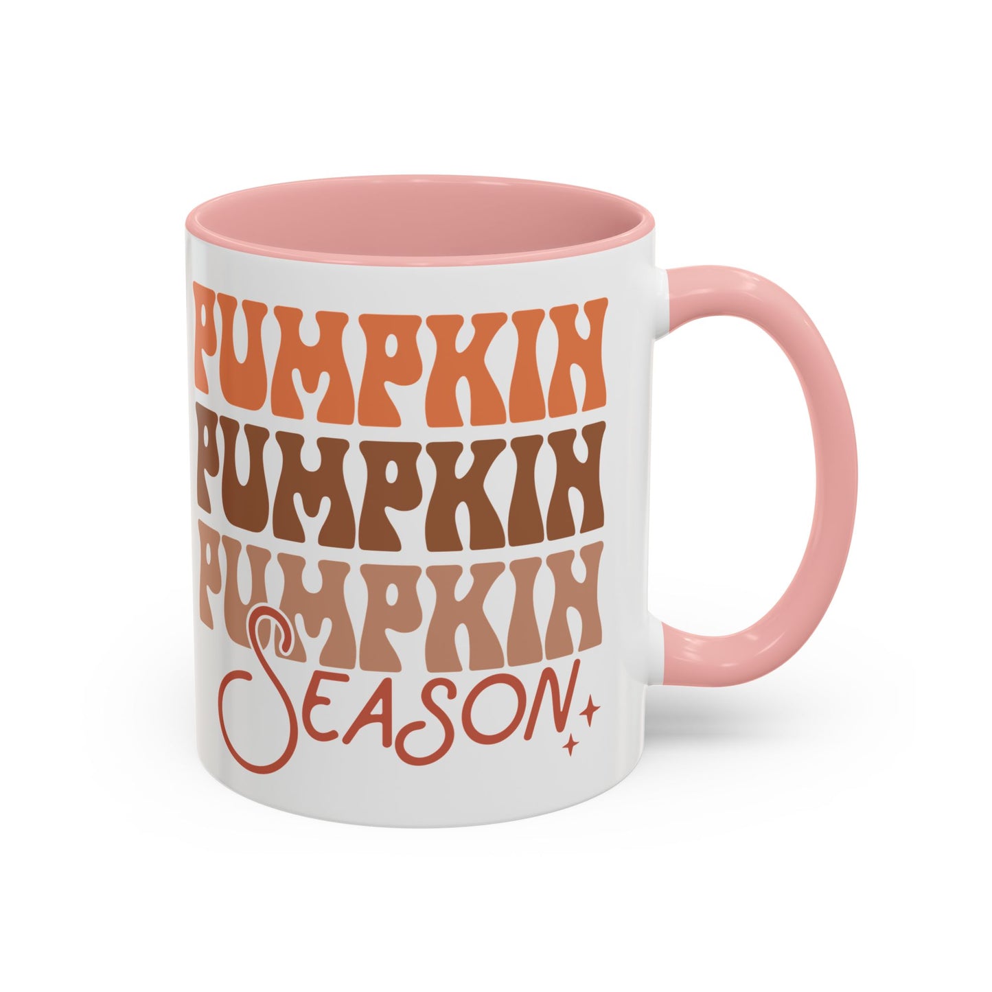 Pumpkin Season Ceramic Mug - 11oz/15oz Fall Coffee Cup | Cozy Autumn Gift | 5 Color Options | Retro Pumpkin Design Mug