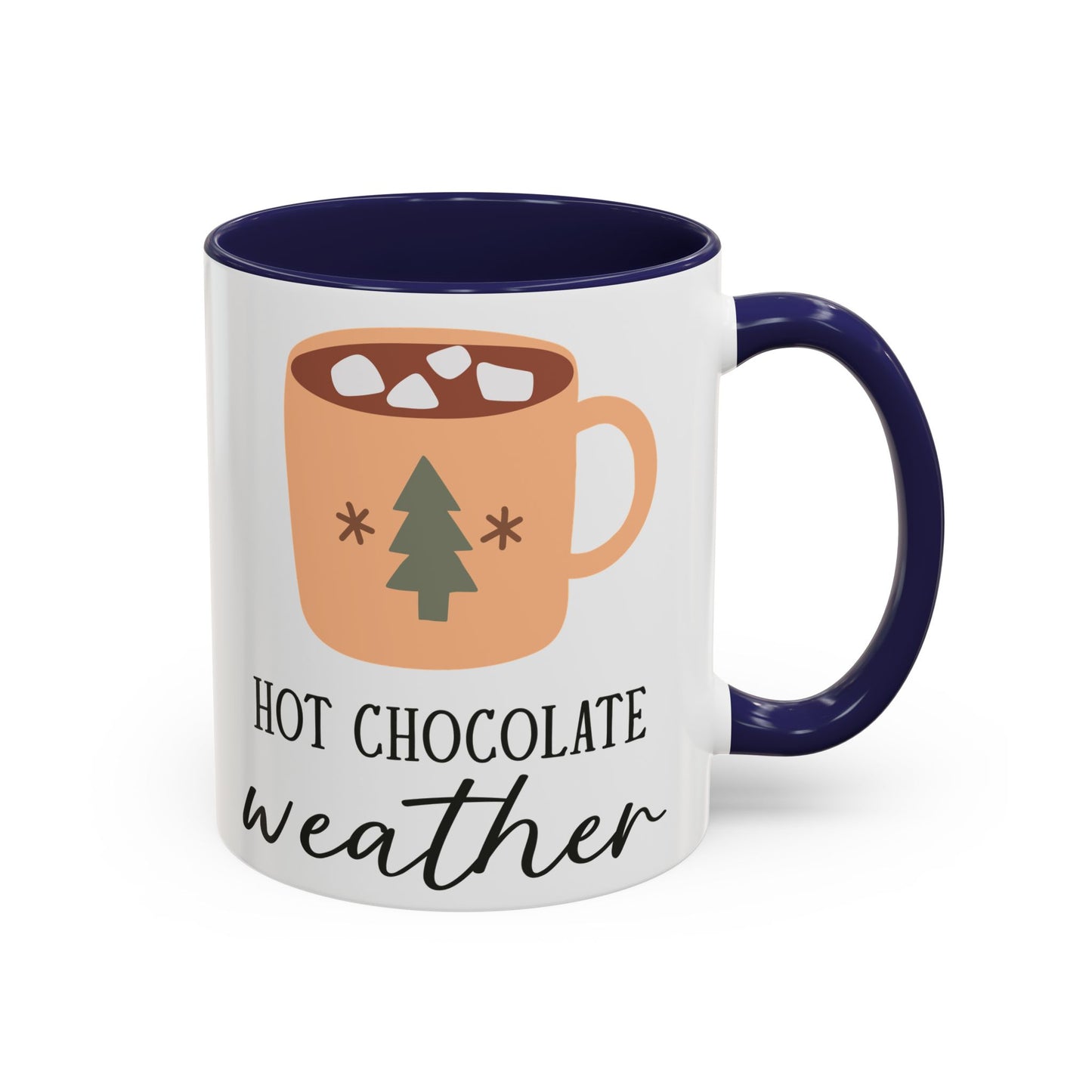 Hot Chocolate Weather Mug | Cozy Winter Drinkware | Minimalist Holiday Mug | Christmas Coffee Mug