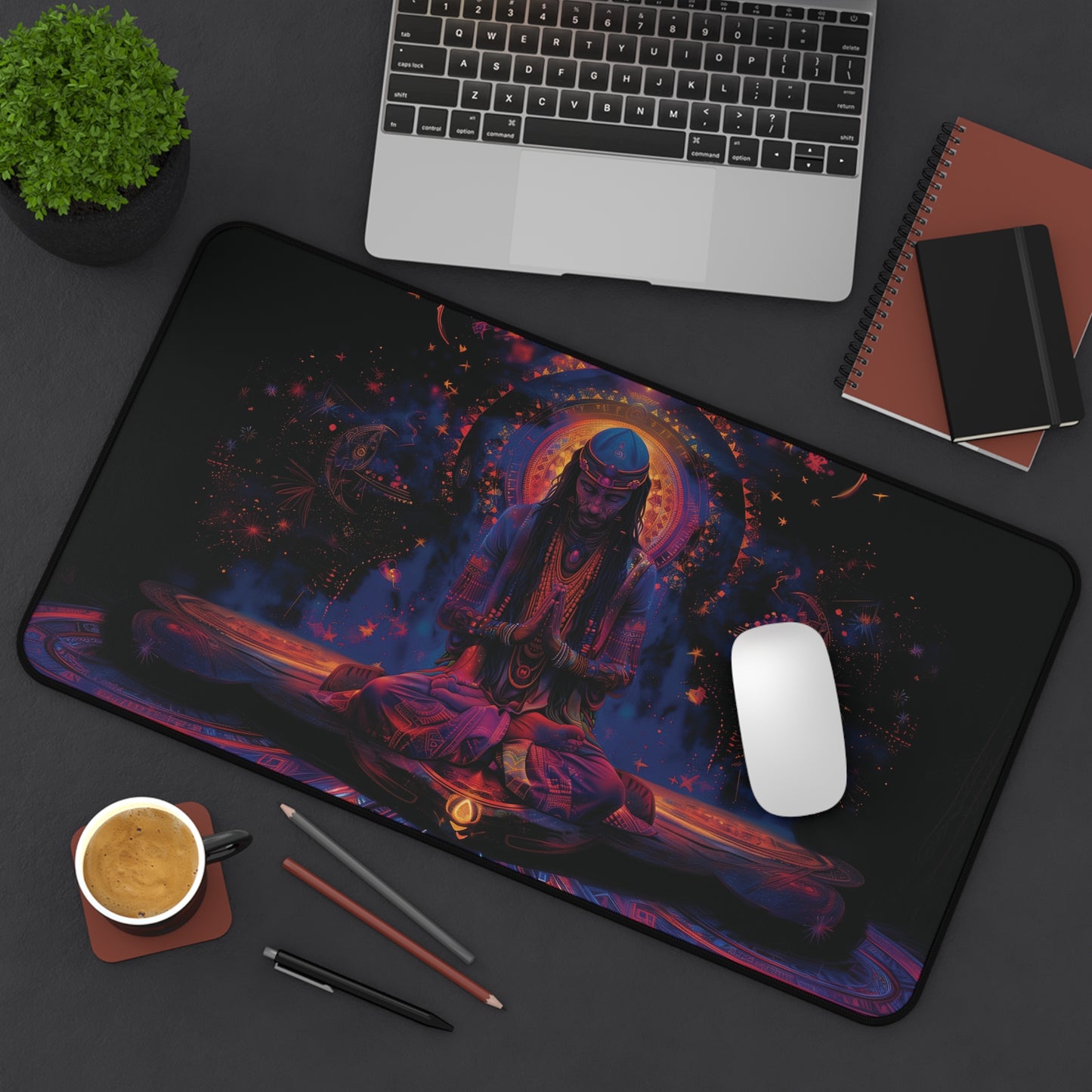 Meditative Spiritual Art Mousepad, Gaming Mousepad, Large Mousepad, Keyboard Mouse Mat, Desk Pad for Work Game Home XL 3 Sizes