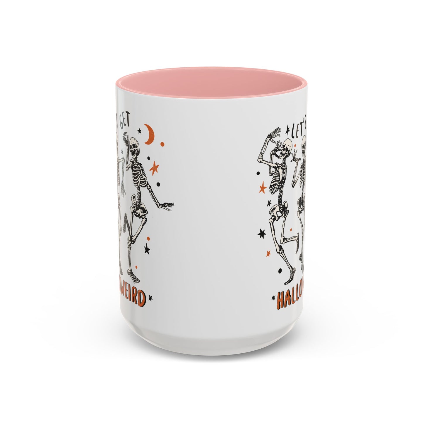 Lets Get Halloweird Halloween Mug | Dancing Skeleton Design | Funny Spooky Coffee Mug | Fall Drinkware | Unique Halloween Gift