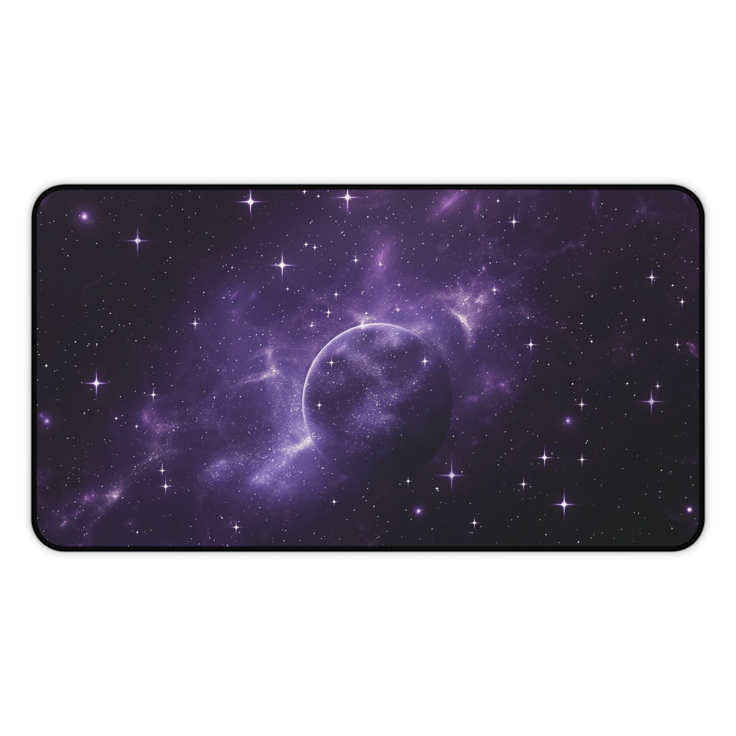 Galaxy Desk Mat | Purple Cosmic Design | Neoprene | Anti-Slip | 3 Sizes | Office Decor