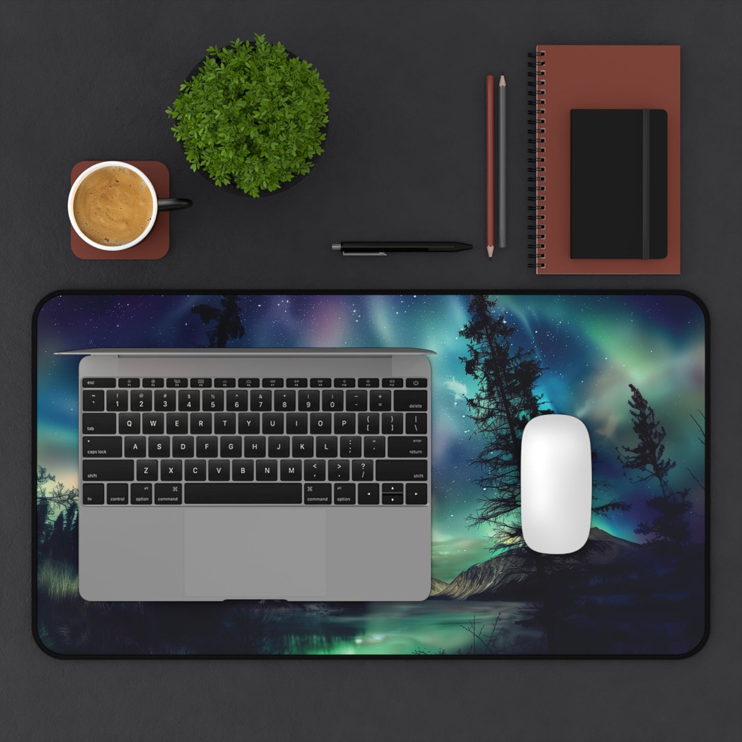 Northern Lights Desk Mat | Gaming Mouse Pad | Neoprene | Anti-Slip | 3 Sizes Available