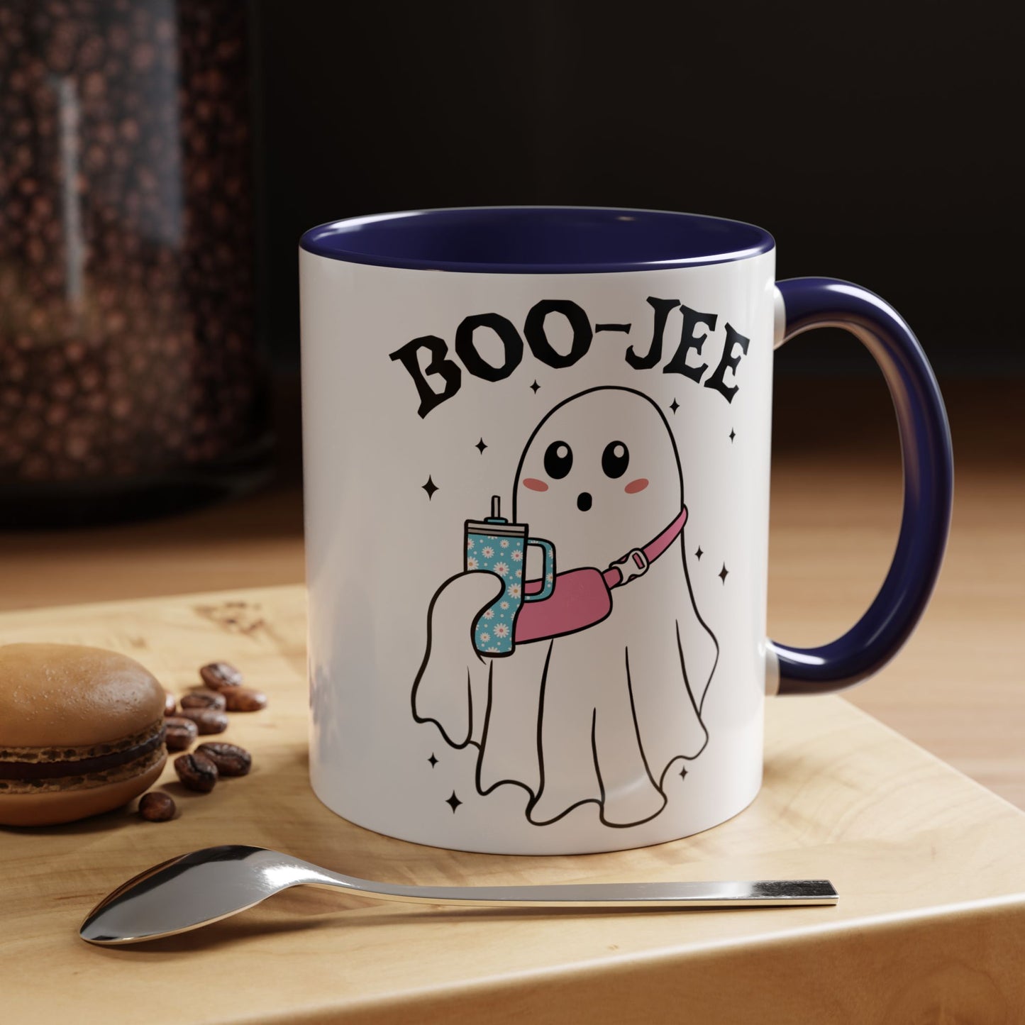 Boo-Jee Halloween Ghost Mug | 11oz and 15oz Ceramic Coffee Cup | Cute and Stylish Design