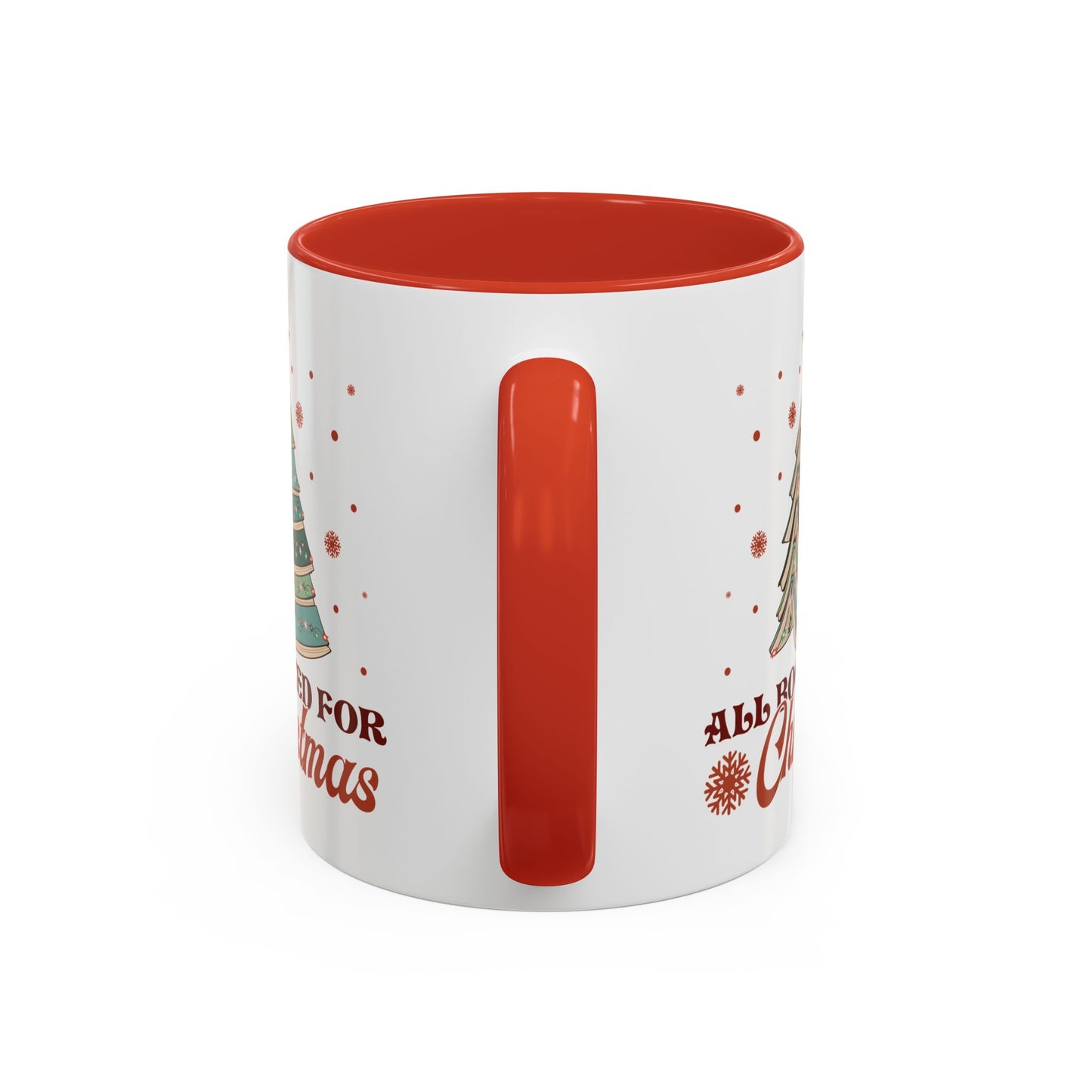 All Booked for Christmas Mug - Festive Book Lovers Christmas Tree Design - Perfect for Readers