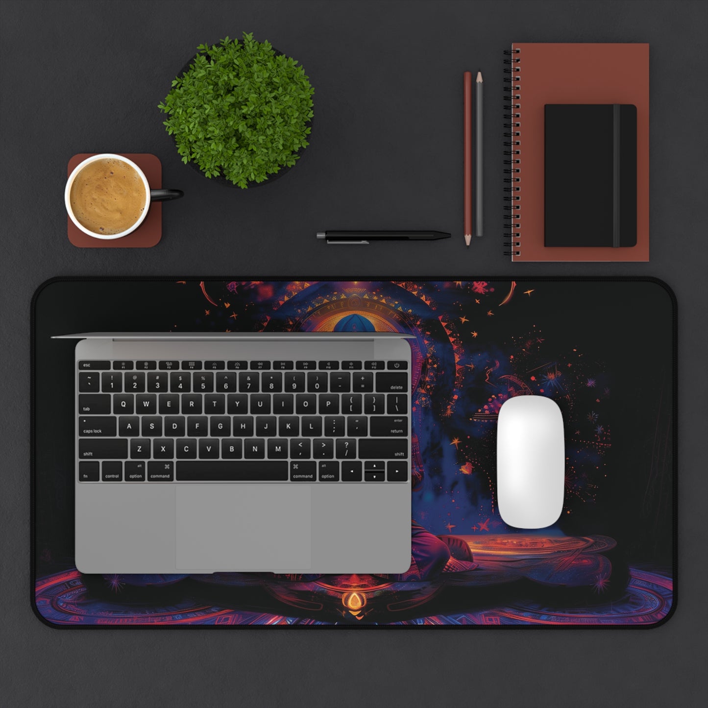 Meditative Spiritual Art Mousepad, Gaming Mousepad, Large Mousepad, Keyboard Mouse Mat, Desk Pad for Work Game Home XL 3 Sizes