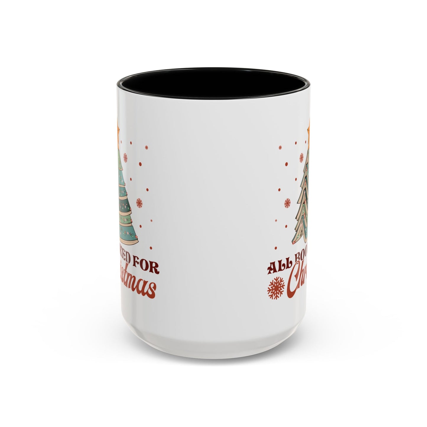 All Booked for Christmas Mug - Festive Book Lovers Christmas Tree Design - Perfect for Readers