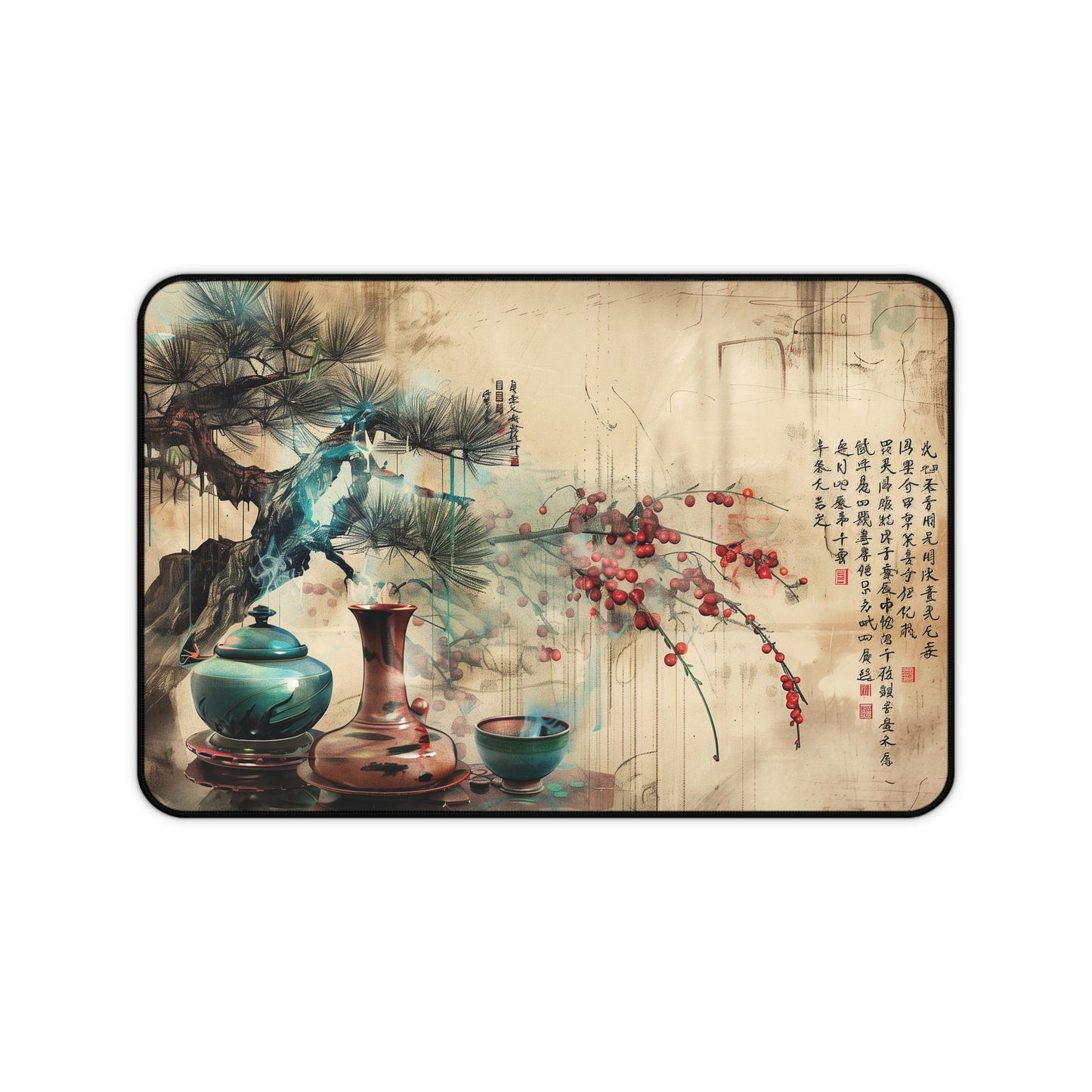 Oriental Art Mousepad, Gaming Mousepad, Large Mousepad, Keyboard Mouse Mat, Desk Pad for Work Game Home XL 3 Sizes