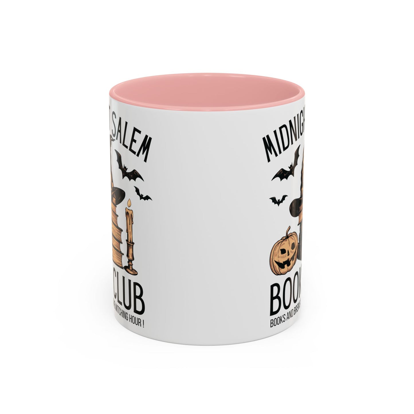 Midnight Salem Book Club Mug | Witchy Skull and Book Design | Halloween Coffee Mug | Spooky Fall Drinkware