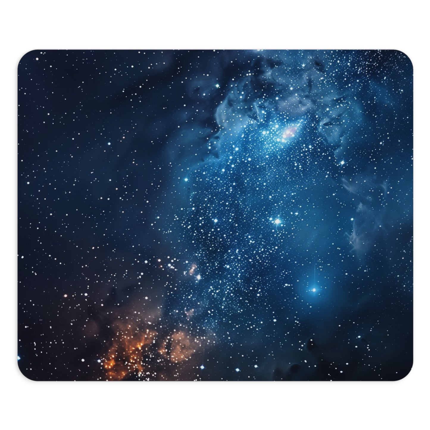 Deep Space Galaxy Design Personalized Mouse Pad - Custom Round or Rectangle Neoprene Mousepad with Non-Slip Rubber Bottom