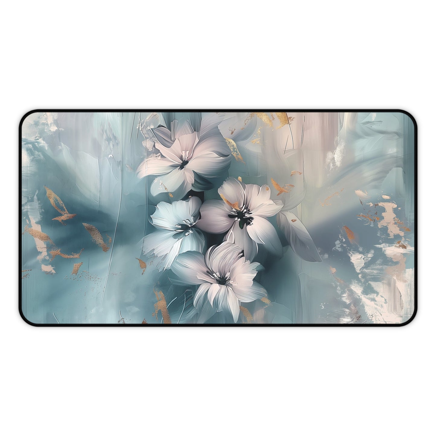 Floral Elegance Desk Mat | Neoprene Mouse Pad | Gaming Desk Mat | Anti-Slip | 3 Sizes Available