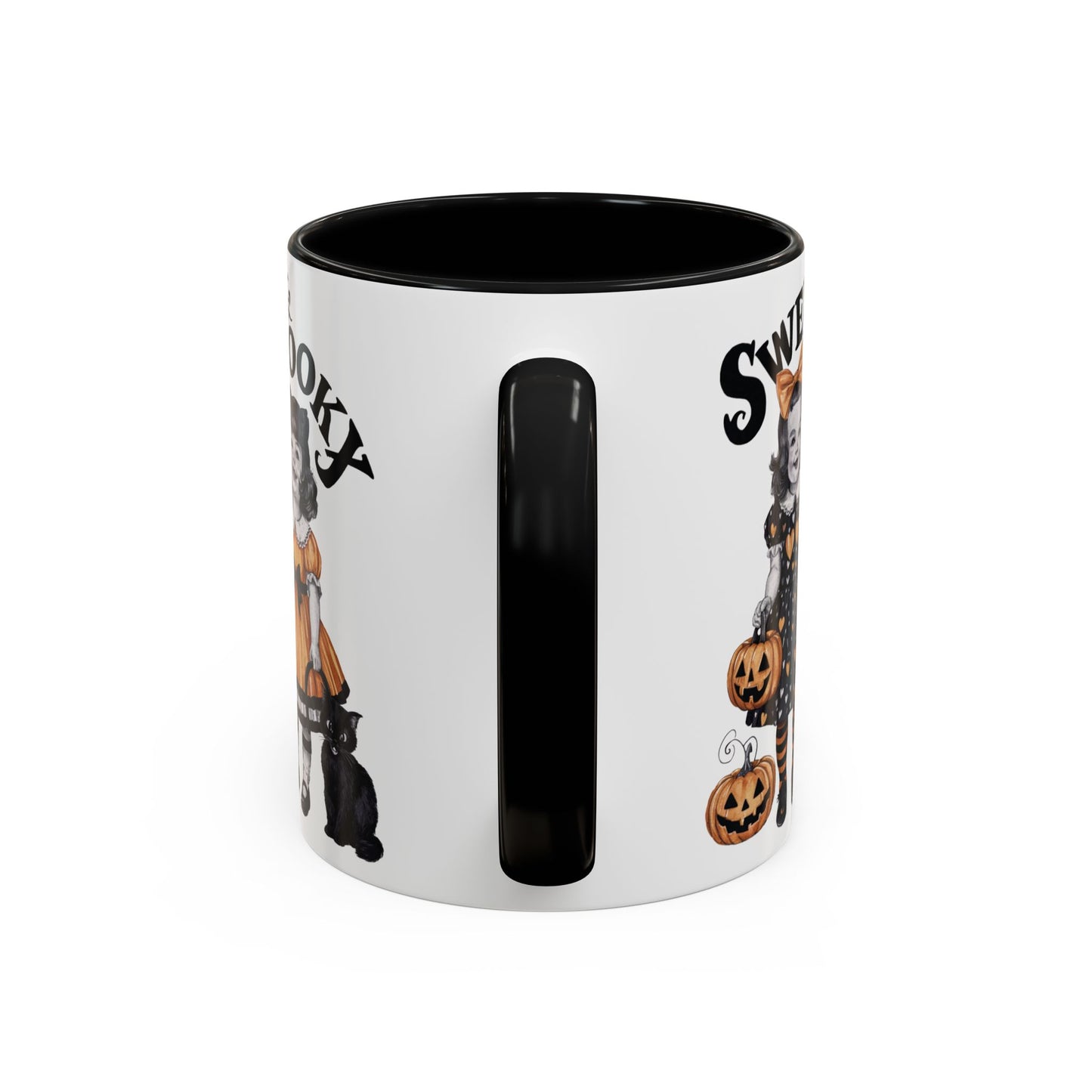 Sweet & Spooky Halloween Mug | Vintage Doll and Pumpkin Design | Cute Halloween Coffee Mug | Fall Drinkware | Trick or Treat Gift