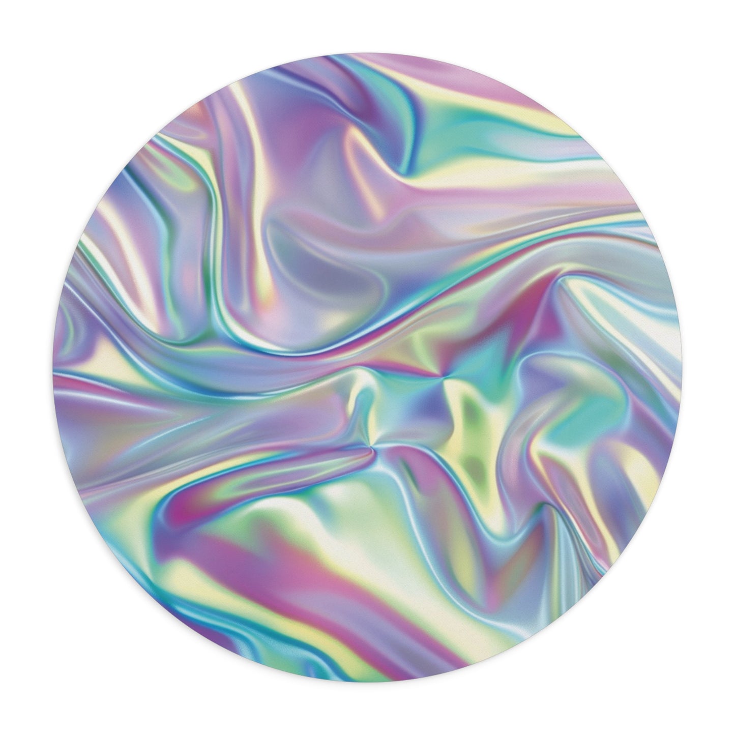 Holographic Silk Design Personalized Mouse Pad - Custom Round or Rectangle Neoprene Mousepad with Non-Slip Rubber Bottom